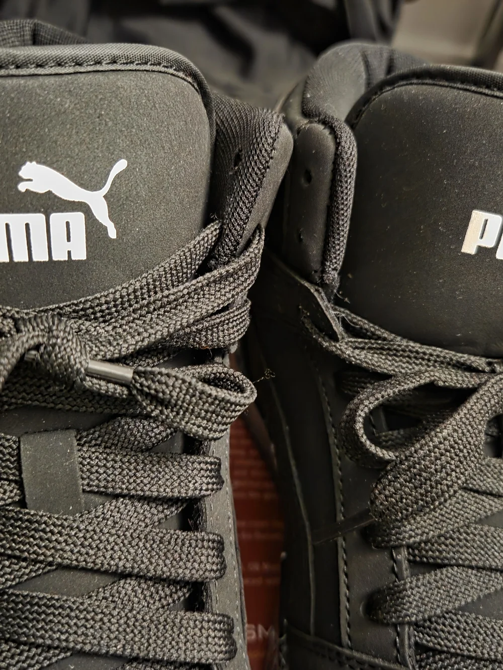 Puma Men’s Black High-Top Sneakers with White Logo